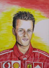 Portraitgem&auml;lde, Michael Schumacher 50 x 70 cm